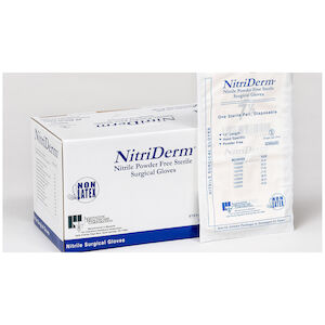 GLOVE SURG NITRIDERM 9.0 50PR/BX 4BX/CS